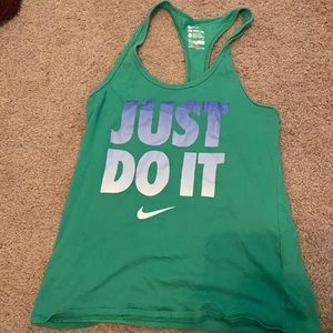 Just do it Nike green dry fit tee